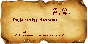 Pajenszky Magnusz névjegykártya